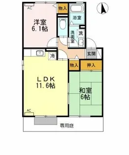 シャトレー富貴ノ台 B【1階】の間取り