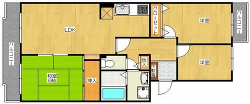 マッティーナ神戸弐番館【1階】の間取り