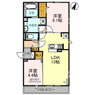 センアーノ【3階】の間取り