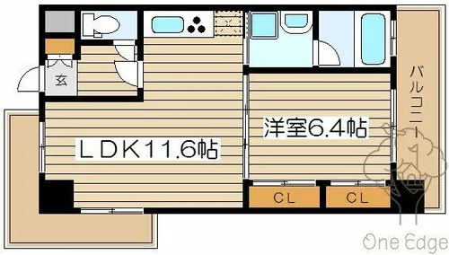 NORTH VILLAGE参番館【9階】の間取り