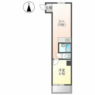 ゼフィール【4C号室】の間取り