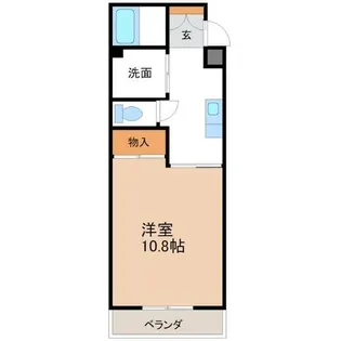 コテエイジ西中【205号室】の間取り