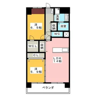 アヴェニール N棟【1階】の間取り