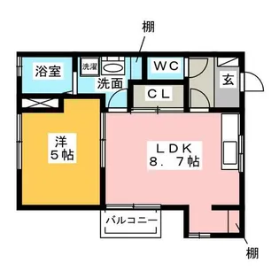 フラットK・T【1階】の間取り