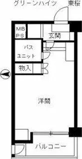 1Rの間取り画像