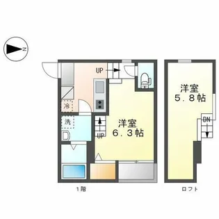 ハーモニーテラス水切町【2階】の間取り
