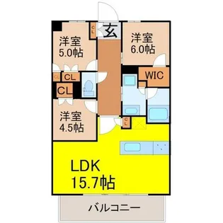 プレサンス ロジェ 熱田六番町【9階】の間取り