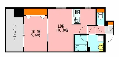 アソシアグロッツォタイムズ・スイート博多【10階】の間取り