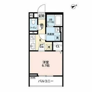 フルール原【1階】の間取り