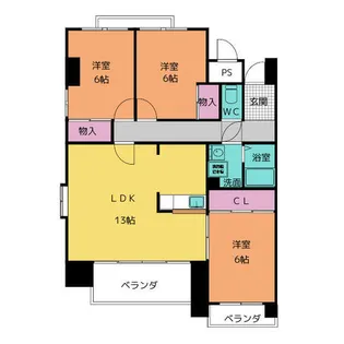 ハイツ平針【4階】の間取り