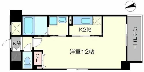 1Kの間取り画像