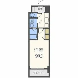 スプランディッド淀屋橋DUE【510号室】の間取り