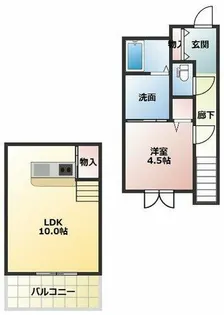 アンジェリーク磐船【3階】の間取り