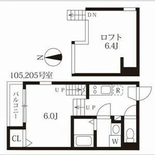 ハーモニーテラス姫宮町【2階】の間取り