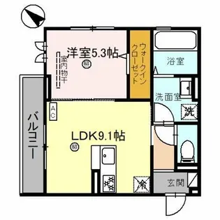 サニーグリーン【3階】の間取り