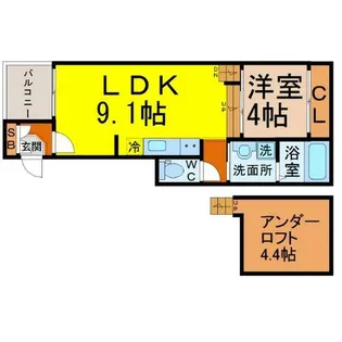 ルナソル【1階】の間取り
