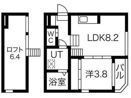 ハーモニーテラス柳堀【1階】の間取り
