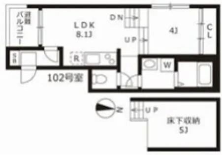 チェリーブロッサム新瑞橋【1階】の間取り