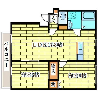 サンライズ北野【202号室】の間取り