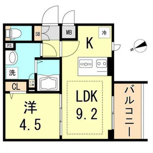 プレサンス THE 神戸【14階】の間取り