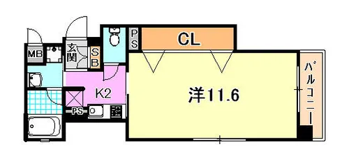 エスティ・ロアール神戸西【4階】の間取り