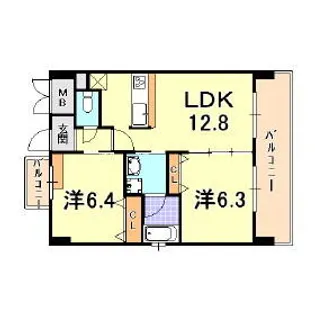 ソレイユアンドメイプル【5階】の間取り