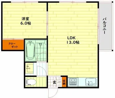 大阪府大阪市旭区中宮5丁目【マンション】の間取り