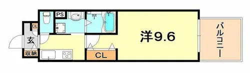 ヘスティア神戸【9階】の間取り