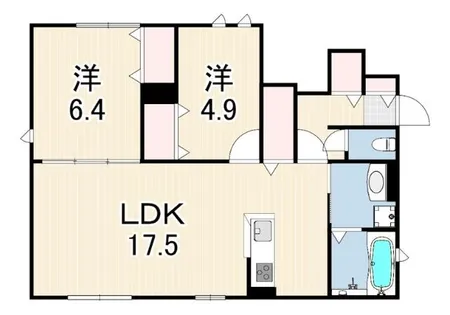 カーメル桜ケ丘【1階】の間取り