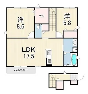 カーメル桜ケ丘【2階】の間取り