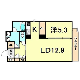 ブルーノ夙川レジデンス【2階】の間取り