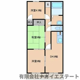 アーバン滝野【3階】の間取り