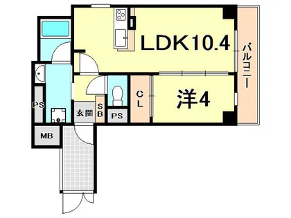 ブルーノ夙川レジデンス【2階】の間取り