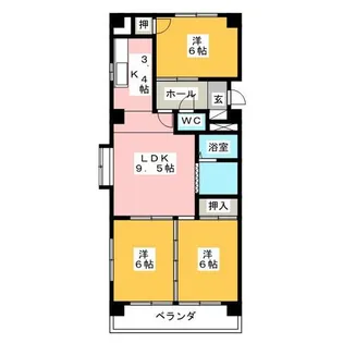 ケープヒルズ仲田【2階】の間取り