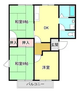 プランドゥ田主丸【B102号室】の間取り
