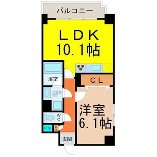 エスペランサ浄心【6階】の間取り