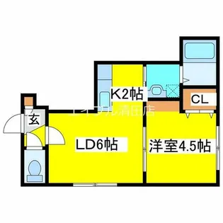 デジール北野【205号室】の間取り