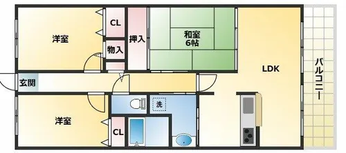 ユニハイム喜連【2階】の間取り