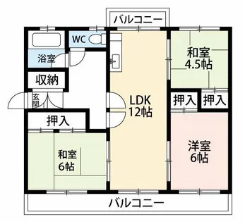 コーポドラゴン【3階】の間取り