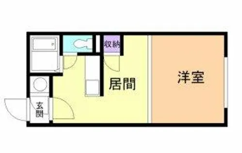 1DKの間取り画像