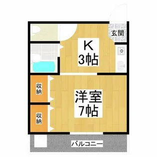 レインボーハイツ南【2階】の間取り