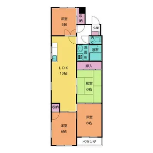 エクセル竹越【2階】の間取り