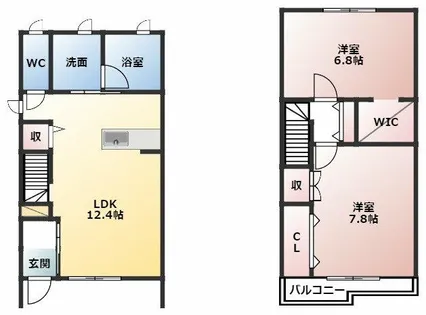 アプトルーナ稲荷【A号室】の間取り