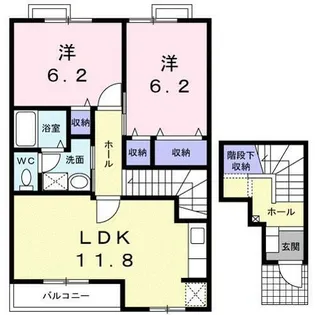 グランアルブルA【2階】の間取り