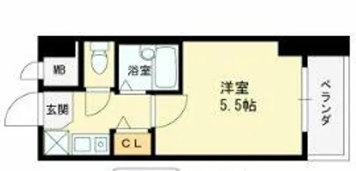 セレッソコート西心斎橋第2【303号室】の間取り