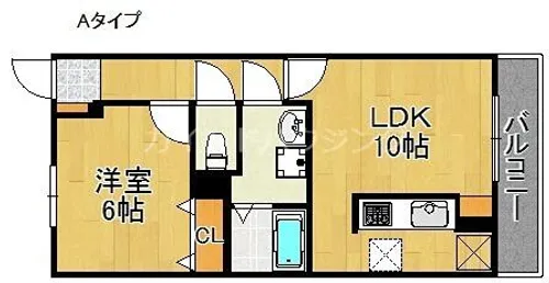 ステイションランドナガタキⅡ【2階】の間取り