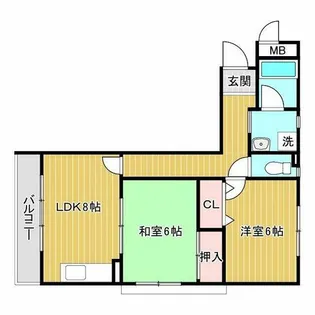 ファミリーハイツ蒲生【1階】の間取り