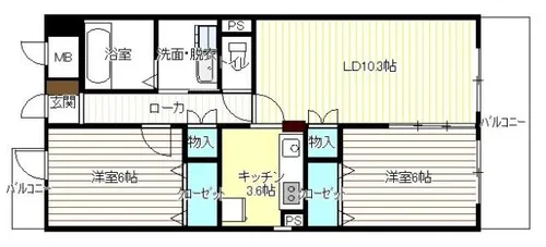 プランドール藤久【1階】の間取り