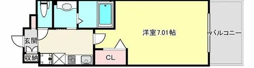 Luxe大阪城南【212号室】の間取り