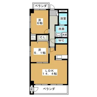 ミラージュ・ファースト【4階】の間取り